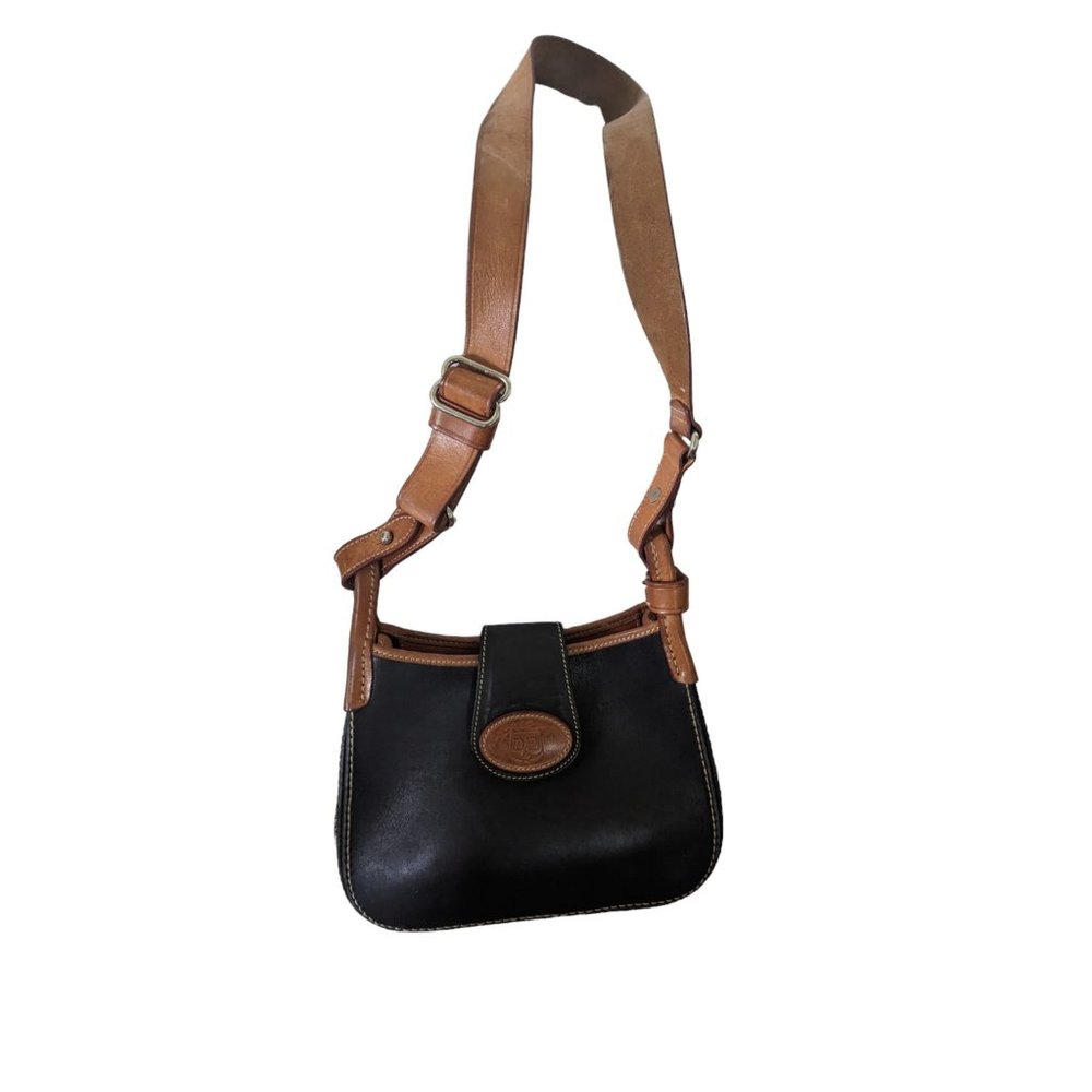 Vintage Dooney & Bourke Mini Hobo Purse Black And Tan Nice Condition - Picture 16 of 16